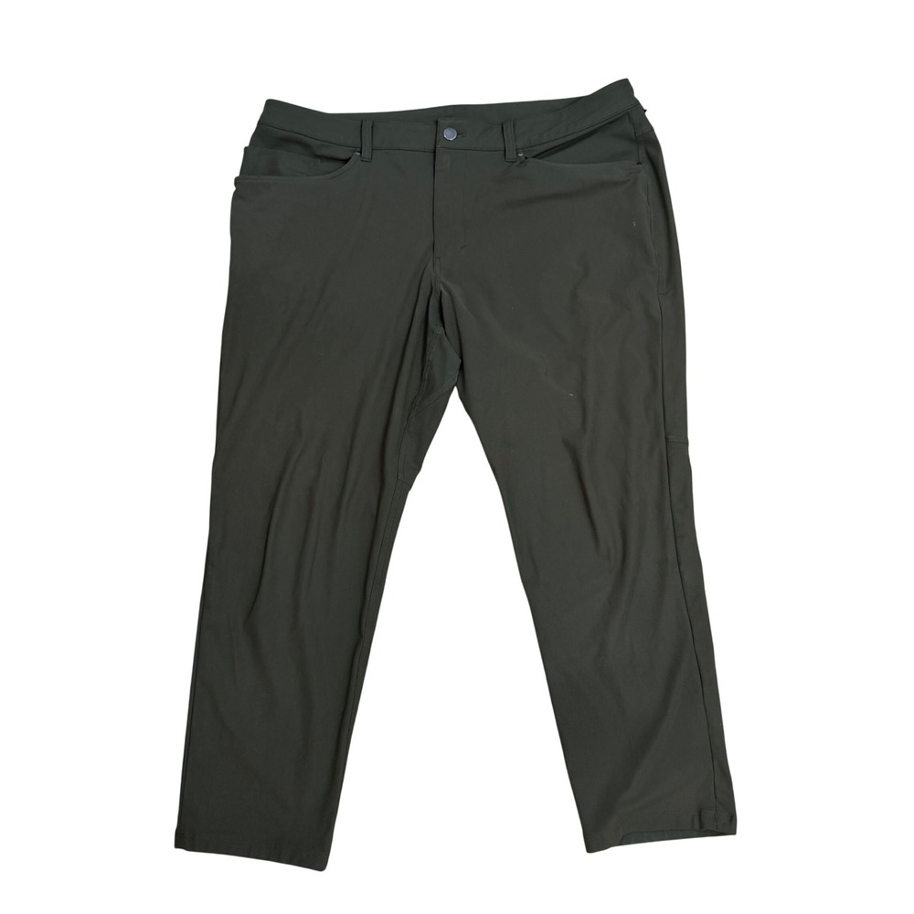 Lululemon ABC Pant Classic-Fit Warpstreme Dark Olive Green 38 x 26 Mens